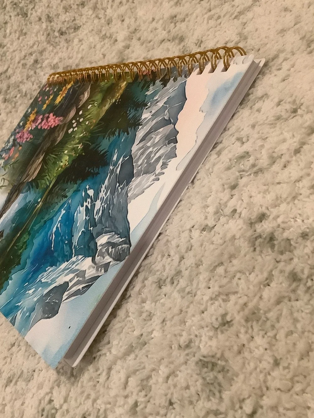 Spiral-Bound Mountain Lake Camping Travel Notebook Journal NWT ~75 lined pages